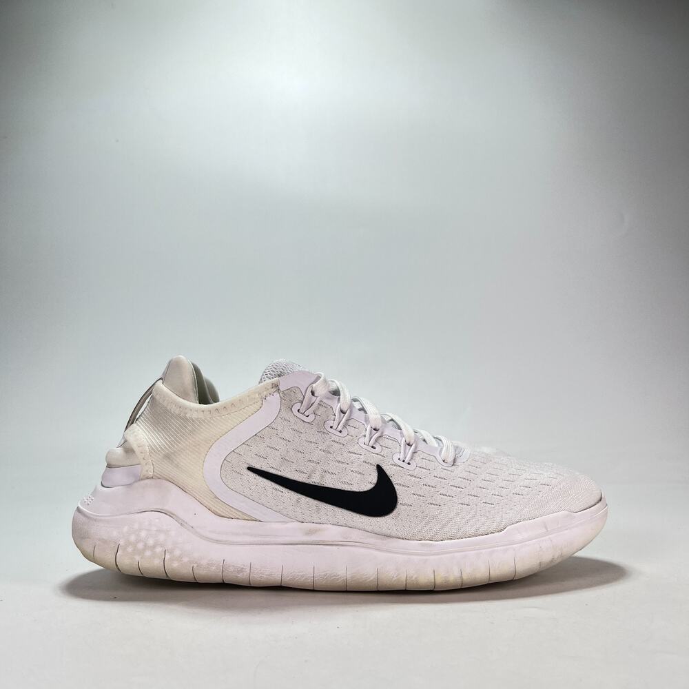 Nike Free RN 2018 White Black Running Shoes Sneakers 942836-100 Men's Size 7.5